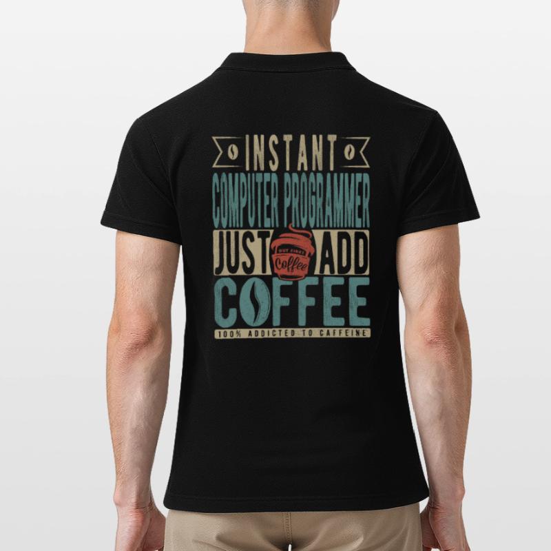 Programmateur informatique instantané il suffit d’ajouter du café Polo Homme