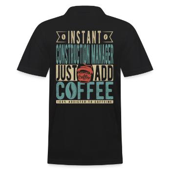 Le directeur de la construction instantanée n’a qu’à ajouter du café - Polo Homme - noir - Dos - Kai (181cm)