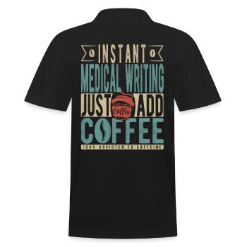 Rédaction médicale instantanée Il suffit d’ajouter du café - Polo Homme - noir - Dos - Kai (181cm)