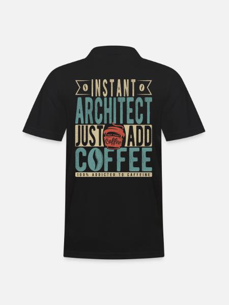 Instant Architect Just Add Coffee - Men's Polo Shirt - black