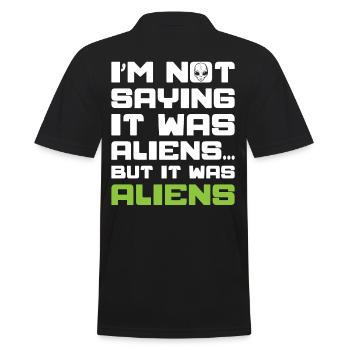 Ancient Astronaut Theorist Alien Believer - Men's Polo Shirt - black - Back - Kai (181cm)