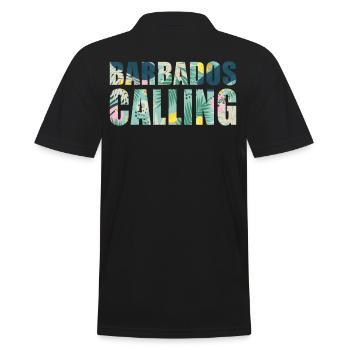 Barbados Souvenir Urlaub Barbados Calling - Männer Poloshirt - Schwarz - Hinten - Kai (181cm)