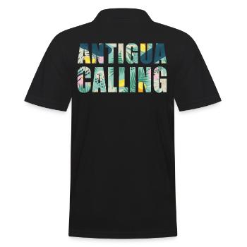 Antigua Souvenir Vacances Antigua Calling - Polo Homme - noir - Dos - Kai (181cm)
