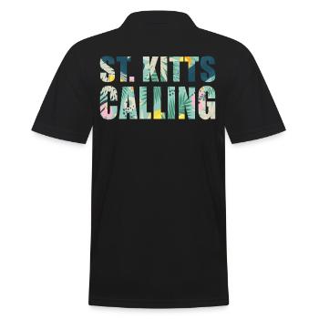 Saint-Kitts appelant Tropical Vibes Souvenir - Polo Homme - noir - Dos - Kai (181cm)