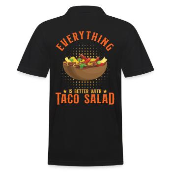Tout est meilleur avec la salade de tacos - Polo Homme - noir - Dos - Kai (181cm)