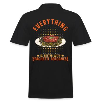 Everything Is Better With Spaghetti Bolognese - Men's Polo Shirt - black - Back - Kai (181cm)
