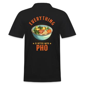 Tout est meilleur avec la cuisine vietnamienne Pho - Polo Homme - noir - Dos - Kai (181cm)