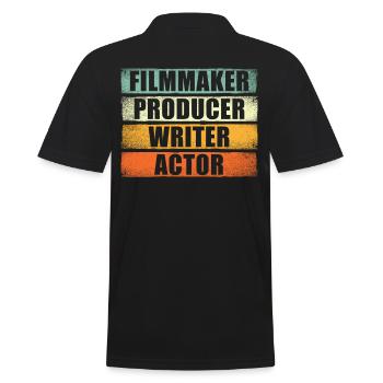 Cinéaste Producteur Scénariste Acteur - Polo Homme - noir - Dos - Kai (181cm)
