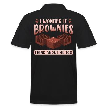 Brownies Bäckerei Schokolade Backen Bäcker Gebäck - Männer Poloshirt - Schwarz - Hinten - Kai (181cm)