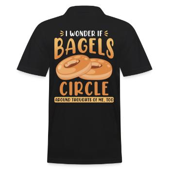 Bagels - Men's Polo Shirt - black - Back - Kai (181cm)