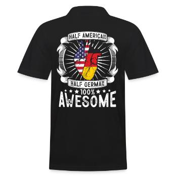 Allemagne États-Unis Drapeau - moitié américain moitié allemand - Polo Homme - noir - Dos - Kai (181cm)