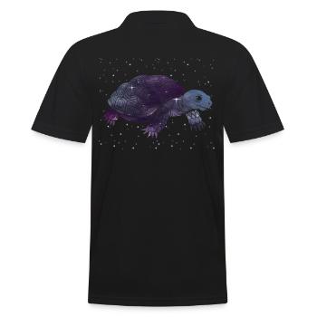 Silhouette de tortue galactique - Polo Homme - noir - Dos - Kai (181cm)
