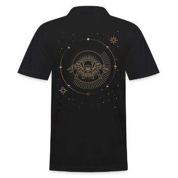 Spinne Celestial Mysterium und Eleganz - Männer Poloshirt - Schwarz - Hinten - Kai (181cm)