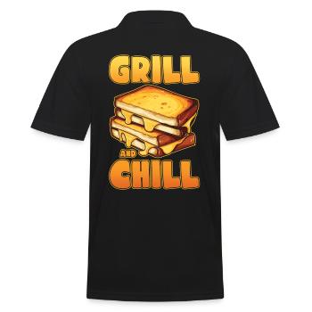 Sandwich, Fromage, Grilled Cheese, Pain - Polo Homme - noir - Dos - Kai (181cm)