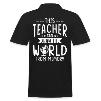 Professeur de géographie Globe de géographie - Polo Homme - noir - Dos - Kai (181cm)