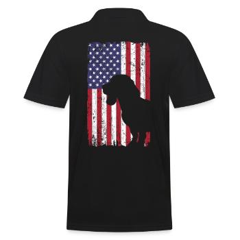 Chien Beagle avec drapeau des États-Unis - Polo Homme - noir - Dos - Kai (181cm)