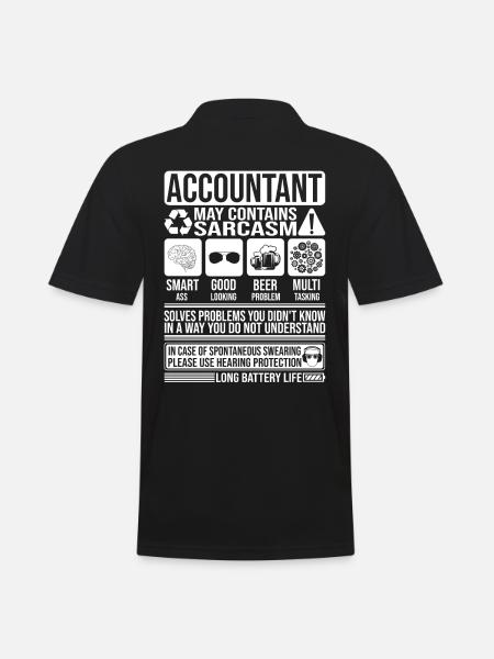 Comptable Sarcasme drôle cadeau comptable - Polo Homme - noir