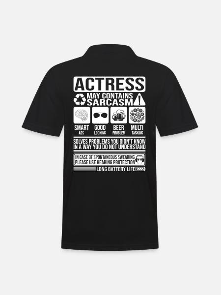 Actress Sarcasm funny Gift Actress - Men's Polo Shirt - black