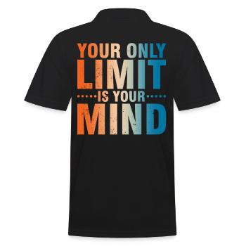 Your only limit is your mind - Men's Polo Shirt - black - Back - Kai (181cm)