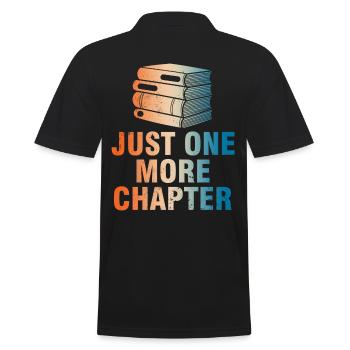 Just one more chapter for bookworms - Men's Polo Shirt - black - Back - Kai (181cm)