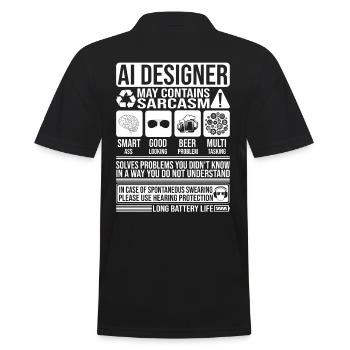 Ai Designer Sarkasmus lustig Geschenk Ai Designer - Männer Poloshirt - Schwarz - Hinten - Kai (181cm)