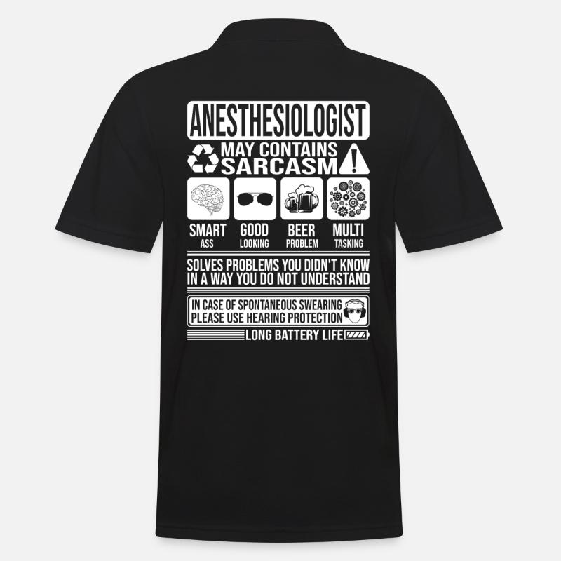 Anästhesist Sarkasmus lustiges Geschenk - Männer Poloshirt - Schwarz