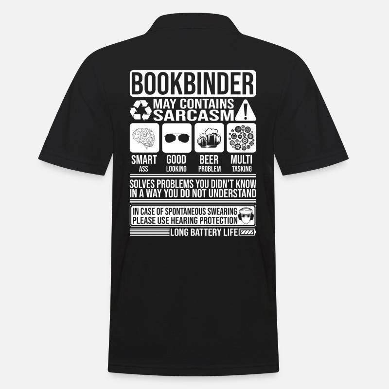 Buchbinder Sarkasmus lustig Geschenk Buchbinder - Männer Poloshirt - Schwarz