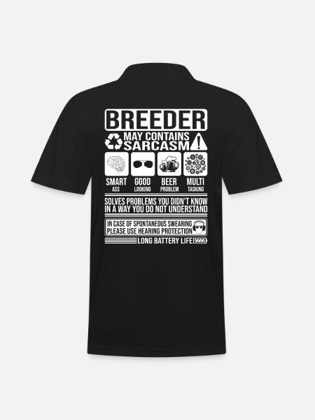 Breeder Sarcasm funny Gift Breeder - Men's Polo Shirt - black