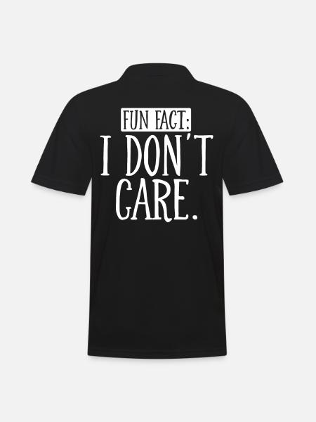 Fun fact: I don't care - Men's Polo Shirt - black