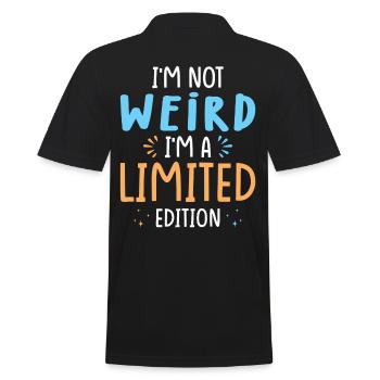 Nicht Komisch Sondern Limitierte Ausgabe - Männer Poloshirt - Schwarz - Hinten - Kai (181cm)