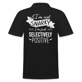 Pas sarcastique mais sélectivement positif - Polo Homme - noir - Dos - Kai (181cm)