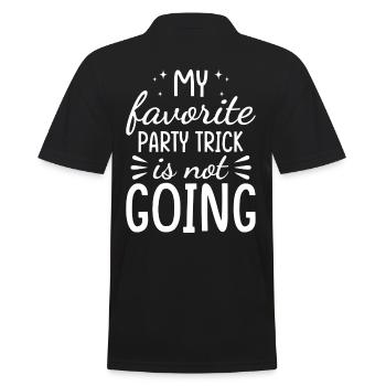 My favorite party trick is not coming - Men's Polo Shirt - black - Back - Kai (181cm)