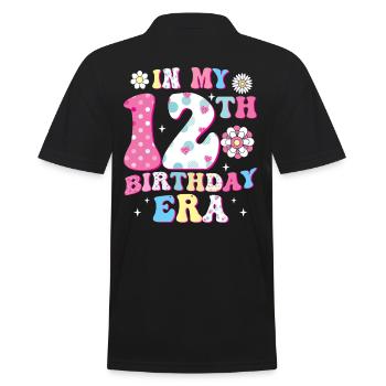Welcome to the 12th Birthday Age - Men's Polo Shirt - black - Back - Kai (181cm)
