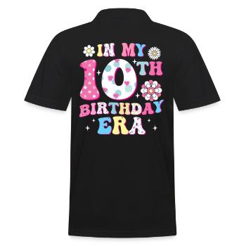 Bienvenue à l’âge du 10e anniversaire - Polo Homme - noir - Dos - Kai (181cm)