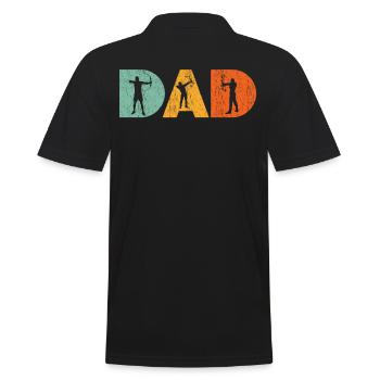 Papa tir à l’arc - Tout comme toi - Polo Homme - noir - Dos - Kai (181cm)