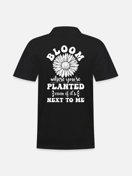 Bloom where you're planted - Men's Polo Shirt - black