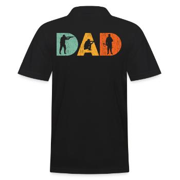 Père chasseur - Expérience dans la nature - Polo Homme - noir - Dos - Kai (181cm)