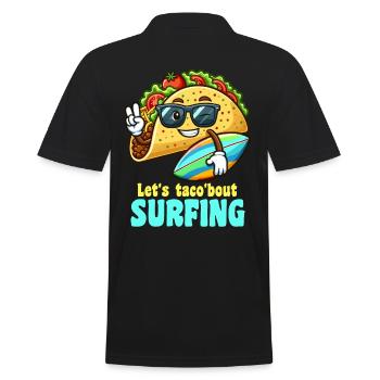 Laisse Taco Bout Surfing Funny - Polo Homme - noir - Dos - Kai (181cm)