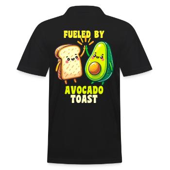 Alimenté par le motif de toast à l’avocat - Polo Homme - noir - Dos - Kai (181cm)