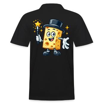Personnage de fromage enchanteur avec étoile - Polo Homme - noir - Dos - Kai (181cm)