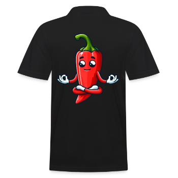 Caractère décontracté de poivron rouge - Polo Homme - noir - Dos - Kai (181cm)