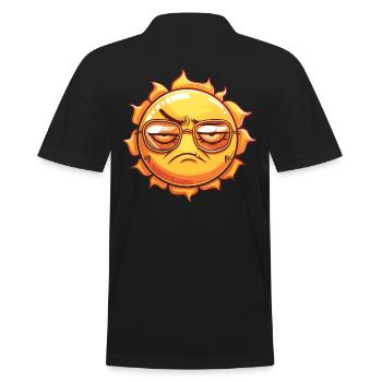 Annoyed sun with cool glasses - Men's Polo Shirt - black - Back - Kai (181cm)