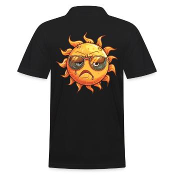 Heißes Wetter Sonne Mit Coolen Shades - Männer Poloshirt - Schwarz - Hinten - Kai (181cm)