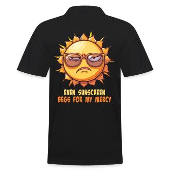 Soleil avec lunettes de soleil look puissant - Polo Homme - noir - Dos - Kai (181cm)
