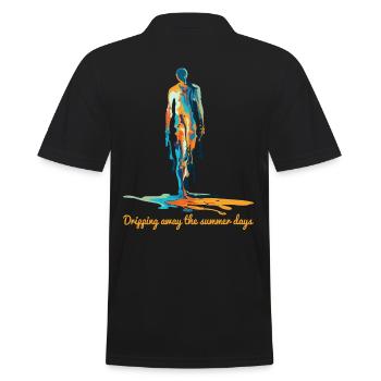 Heiße Tage Schmelzen Dahin - Männer Poloshirt - Schwarz - Hinten - Kai (181cm)