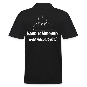 Brot 2 - Männer Poloshirt - Schwarz - Hinten - Kai (181cm)