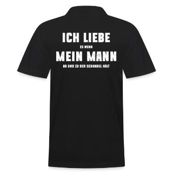 Lustiger Spruch Beziehungs Sarkasmus - Männer Poloshirt - Schwarz - Hinten - Kai (181cm)