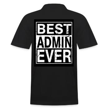 Best Admin ever - Men's Polo Shirt - black - Back - Kai (181cm)