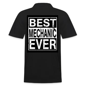 Mechanic Best Mechanic - Men's Polo Shirt - black - Back - Kai (181cm)
