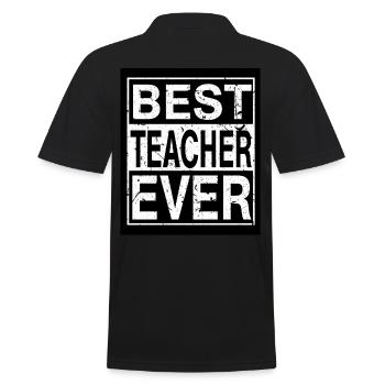 Lehrer Bester Lehrer - Männer Poloshirt - Schwarz - Hinten - Kai (181cm)